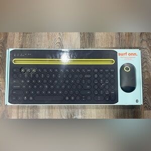 Surf Onn Multi Device Wireless Keyboard & Mouse, connects up to 3 devices